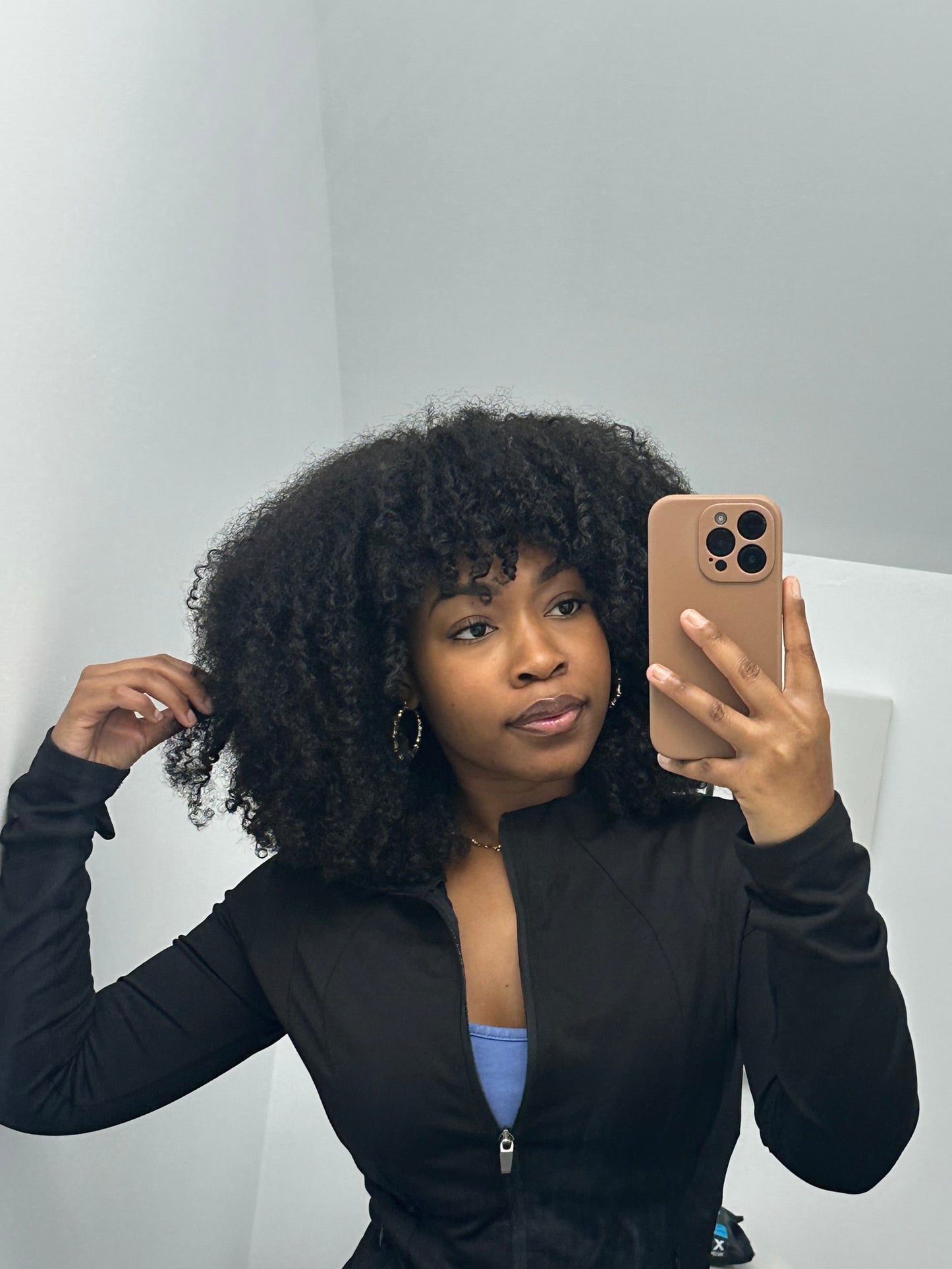 Afro Kinky curly bang wig